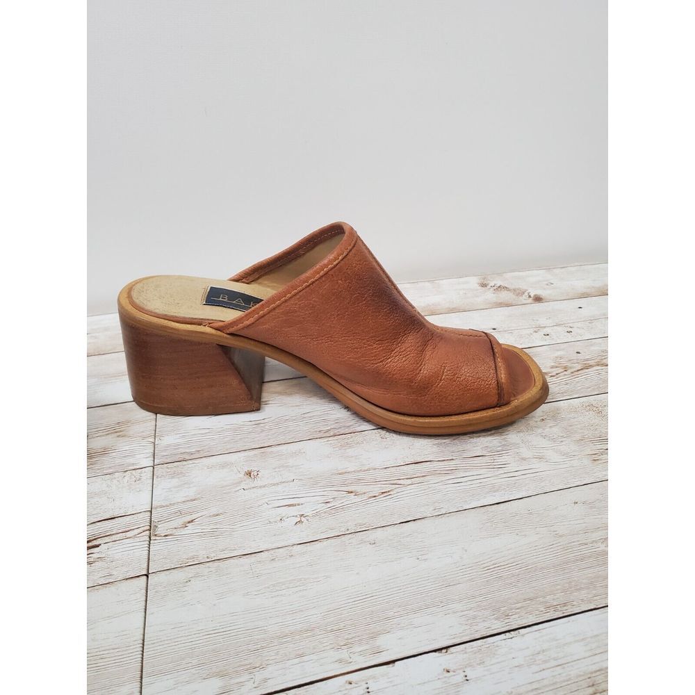 Vintage 90's Y2K Baker Shoes Brown Chunky Platform Slides Sandals Size 8 - Picture 5 of 8